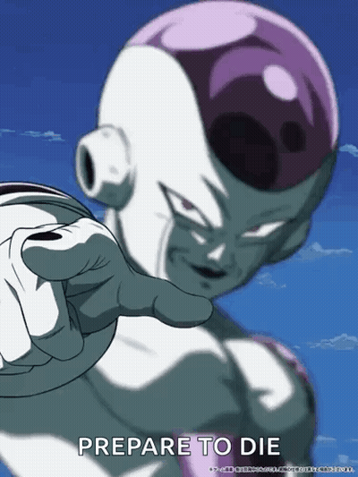 A Picture Of A Cartoon Character With The Words Prepare To Die GIF