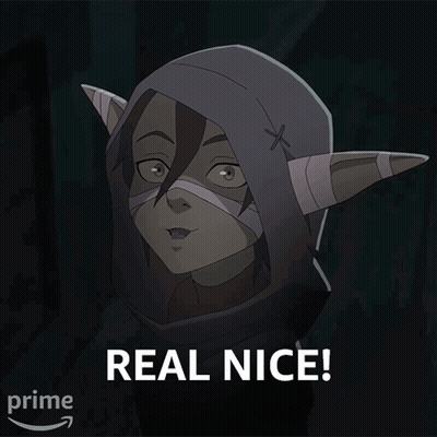 A Picture Of A Cartoon Character With The Words Real Nice GIF