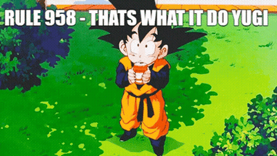 A Picture Of A Cartoon Character With The Words Rule 958 That 'S What It Do Yug . GIF
