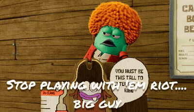 A Picture Of A Cartoon Character With The Words Stop Playing With Em Riot On The Bottom GIF