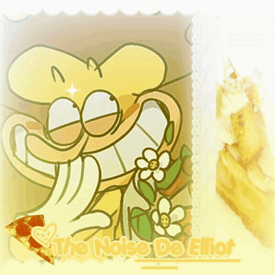 A Picture Of A Cartoon Character With The Words The Noise Do Elliot On It GIF