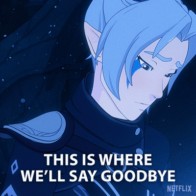 A Picture Of A Cartoon Character With The Words This Is Where We 'Ll Say Goodbye GIF