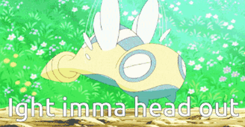 A Picture Of A Cartoon Character With The Words " Tight Imma Head Out " GIF