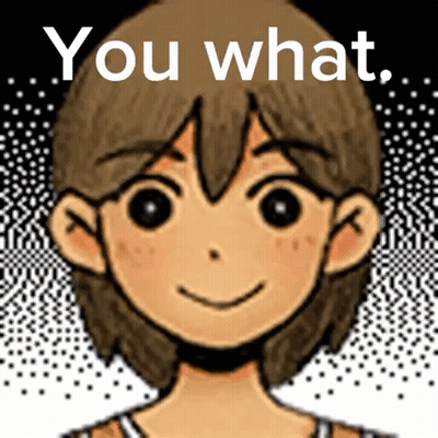 A Picture Of A Cartoon Character With The Words You What Written On It GIF