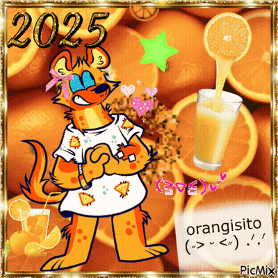 A Picture Of A Cartoon Character With The Year 2025 Written On It GIF