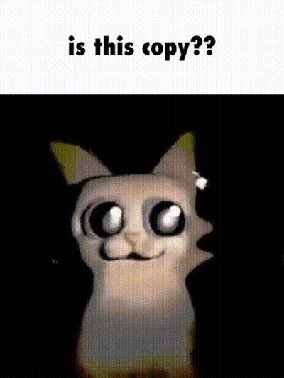 A Picture Of A Cat With Big Eyes And The Words Is This Copy Below It GIF
