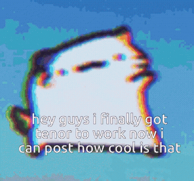A Picture Of A Cat With The Words Hey Guys I Finally Got Tenor To Work Now I Can Post How Cool Is That On It GIF