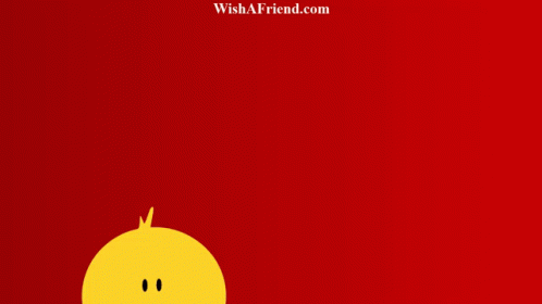 A Picture Of A Chicken With A Speech Bubble That Says Wishafriend.com On It GIF