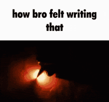 A Picture Of A Chicken With The Words How Bro Felt Writing That On It . GIF