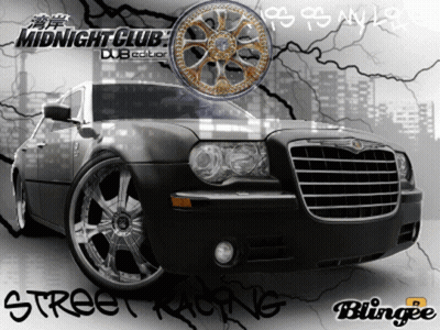 A Picture Of A Chrysler Car With The Words Street Racing On The Bottom GIF