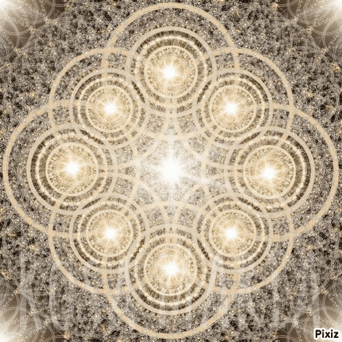 A Picture Of A Circular Pattern With The Word Pixiz On The Bottom GIF