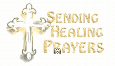 A Picture Of A Cross With The Words Sending Healing Prayers On It GIF