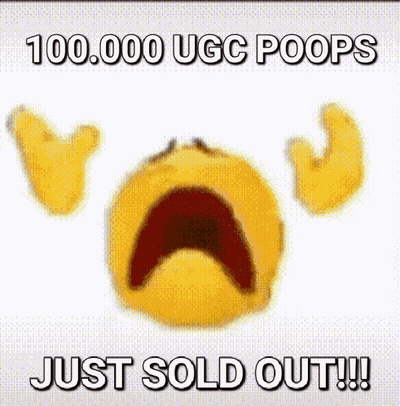 A Picture Of A Crying Smiley Face With The Words " Just Sold Out " Below It GIF