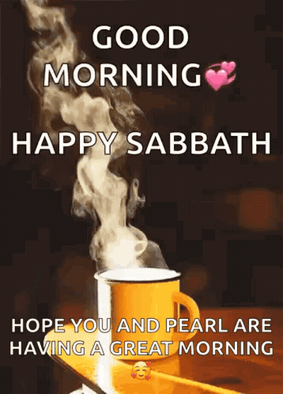 A Picture Of A Cup Of Coffee With Smoke Coming Out Of It . GIF