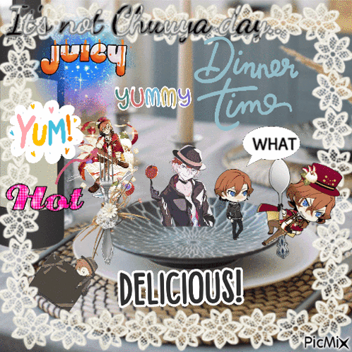 A Picture Of A Dinner Table With The Words " It 'S Not Chihuahua Day " On It GIF