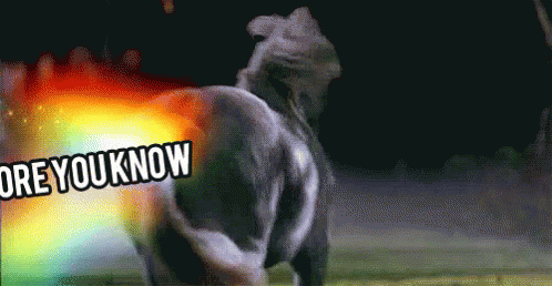 A Picture Of A Dinosaur With The Words " More You Know " GIF
