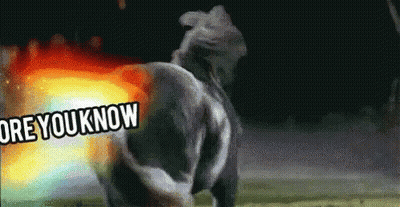 A Picture Of A Dinosaur With The Words " More You Know " Written Below It GIF