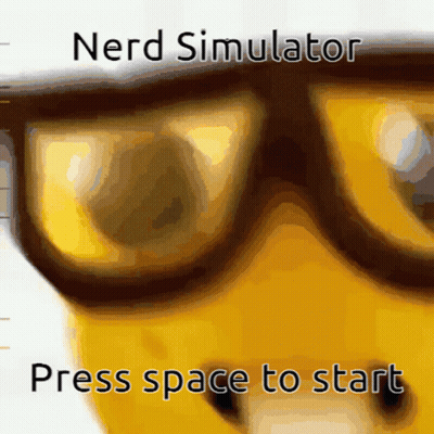 A Picture Of A Dog Wearing Glasses With The Words Press Space To Start Below It GIF