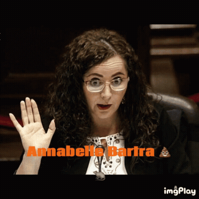 A Picture Of A Doll With The Name Annabelle Batra On The Bottom GIF