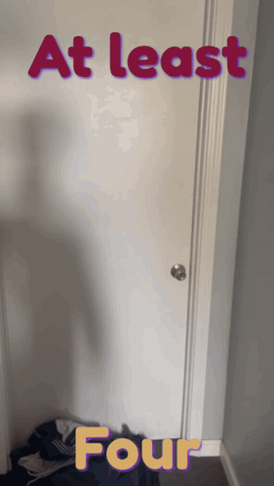 A Picture Of A Door With The Words At Least Four On It GIF