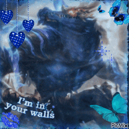 A Picture Of A Dragon With The Words I 'M In Your Walls On It GIF