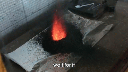 A Picture Of A Fire With The Words Wait For It Written Below It GIF