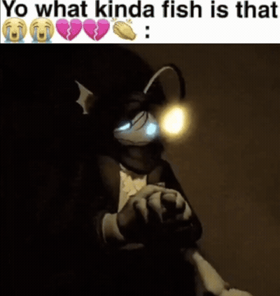 A Picture Of A Fish With A Light On Its Head And The Words Yo What Kinda Fish Is That GIF