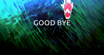 A Picture Of A Fish With The Words " Good Bye " Below It GIF