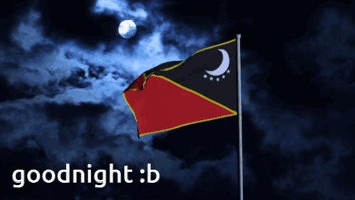 A Picture Of A Flag With The Words Goodnight : B Below It GIF