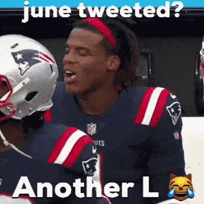 A Picture Of A Football Player With The Caption June Tweeted Another L. GIF
