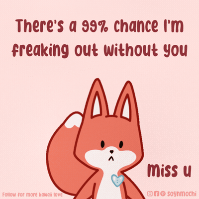 A Picture Of A Fox With The Words There 'S A 99 % Chance I 'M Freaking Out GIF