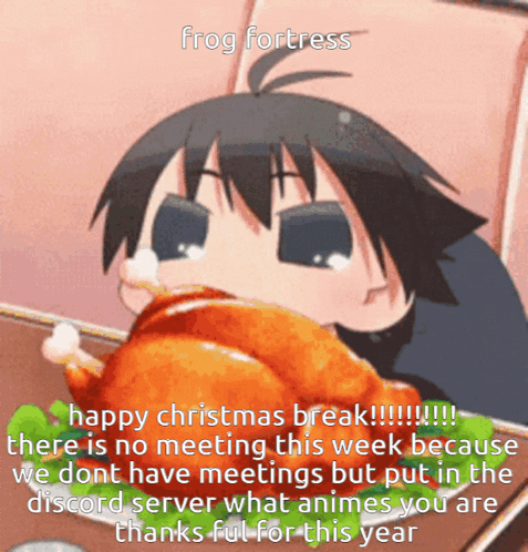 A Picture Of A Frog Fortress With A Turkey On A Plate GIF