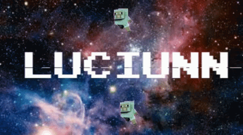 A Picture Of A Galaxy With The Name Luciann On It GIF
