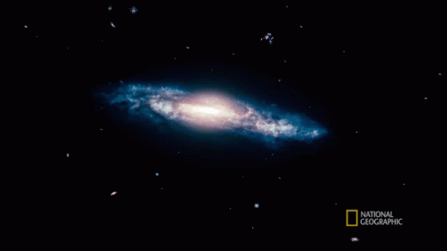 A Picture Of A Galaxy With The Words National Geographic At The Bottom GIF