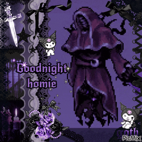 A Picture Of A Ghost With The Words Goodnight Homie Written On It GIF