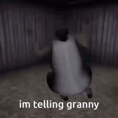 A Picture Of A Ghost With The Words Im Telling Granny GIF