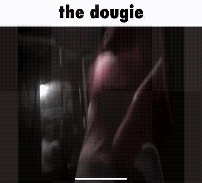 A Picture Of A Ghost With The Words " The Dougie " Above It GIF