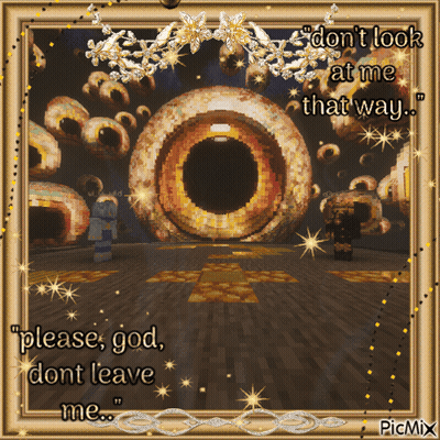 a picture of a giant eye with the words " please god dont leave me "