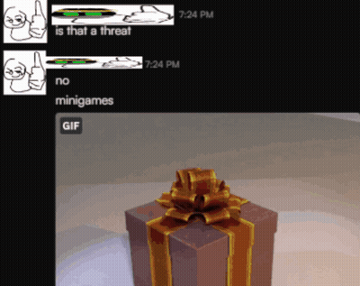 A Picture Of A Gift Box With A Gold Bow Is Being Displayed On A Screen GIF