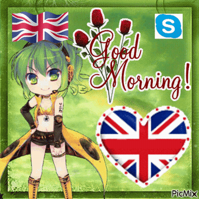 A Picture Of A Girl And A Heart With The Words Good Morning On It GIF