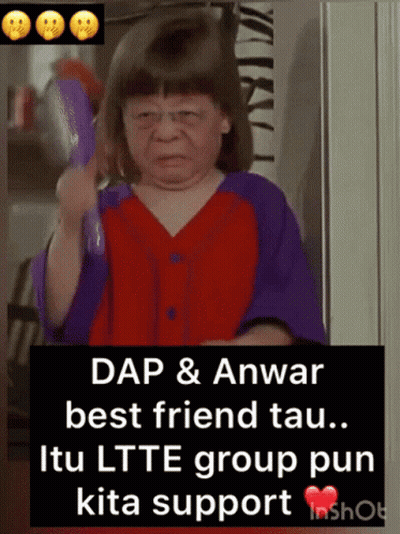 A Picture Of A Girl Holding A Purple Object With The Words Dap & Anwar Best Friend Tau GIF