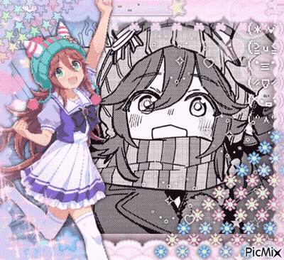 A Picture Of A Girl In A Dress And A Picture Of A Girl With A Scarf Around Her Neck GIF