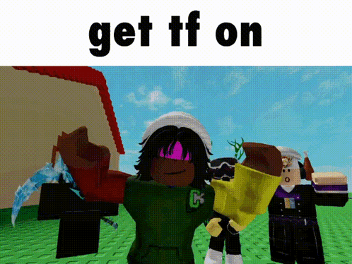 A Picture Of A Girl In A Green Hoodie With The Words Get Tf On On The Bottom GIF