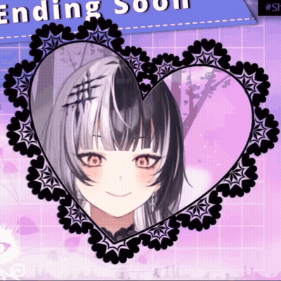 A Picture Of A Girl In A Heart Shaped Frame With The Words Ending Soon Above Her GIF