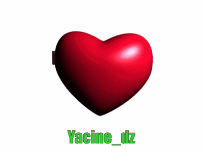 A Picture Of A Girl In A Heart Shaped Frame With Yacine_dz Written On The Bottom GIF