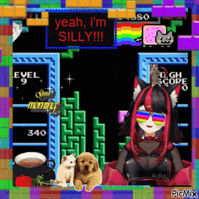 A Picture Of A Girl Playing A Video Game Says Yeah I 'M Silly !!! GIF