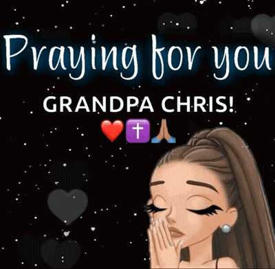 A Picture Of A Girl Praying For Her Grandpa Chris GIF