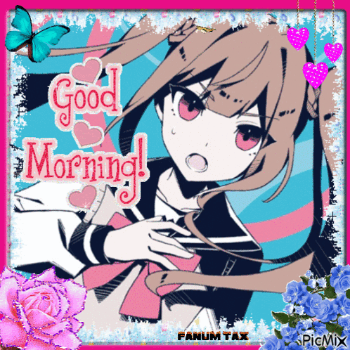 A Picture Of A Girl Says Good Morning GIF
