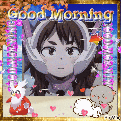 A Picture Of A Girl Says Good Morning GIF