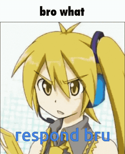 A Picture Of A Girl With A Microphone On Her Head And The Words Bro What Respond Bru GIF